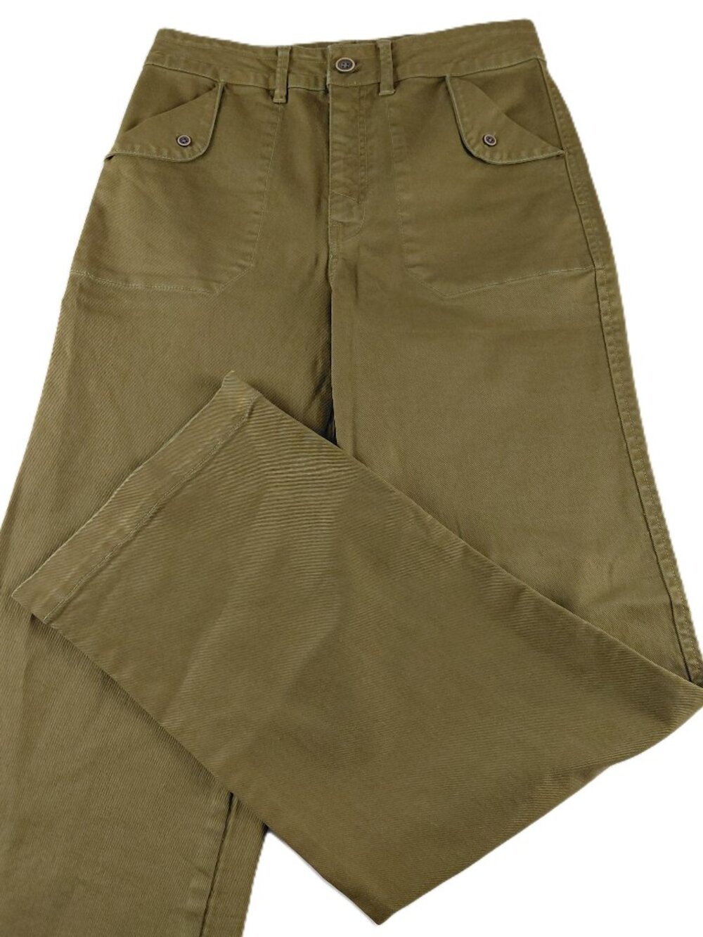 Unpublished High Rise Relaxed Fit Carpenter Jeans Women's Size 27 Khaki Green